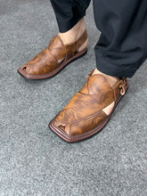 Triple Gear Cheetah Print Peshawari Chappal